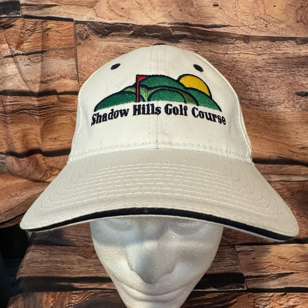 Town Talk Shadow Hills Golf Course Hat Lubbock Texas Cap White Fabric Strapback